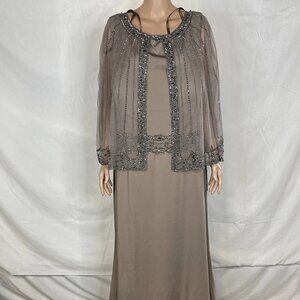 Marsoni Women’s Jeweled Cape Gown